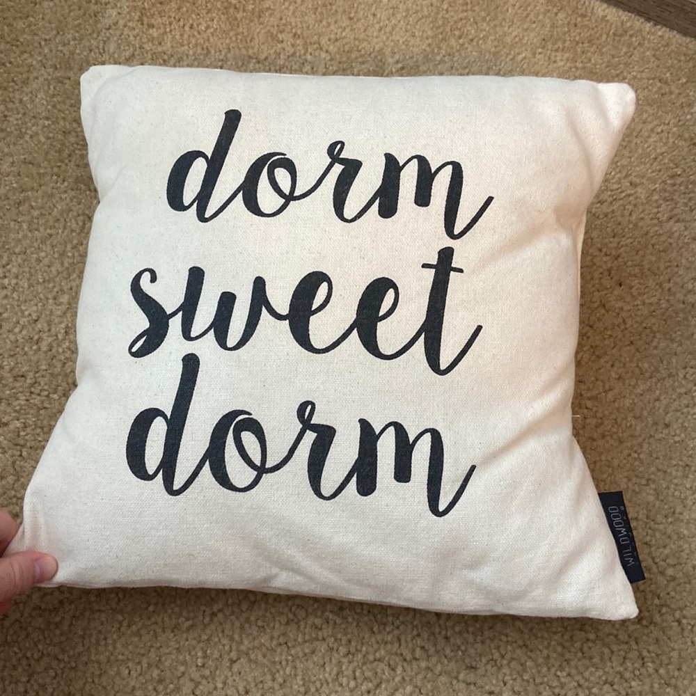 dorm sweet dorm decorative pillow